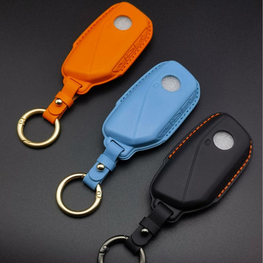 Genuine Leather BMW Key Cover with Buckle