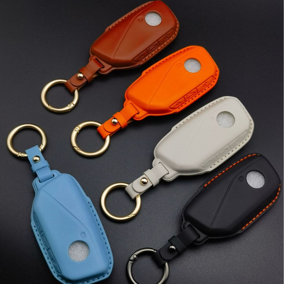 Genuine Leather BMW Key Cover with Buckle