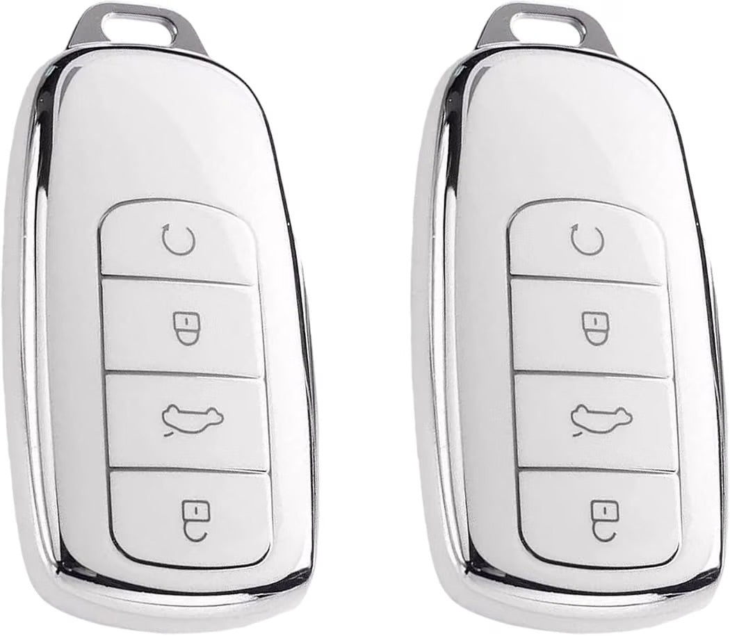 2 Pcs Key Fob Holder For Jaecoo 7 - TPU Key Cover Case Compatible with Chery Tiggo 8 Pro 8 Plus Omoda 5 - 4 Button